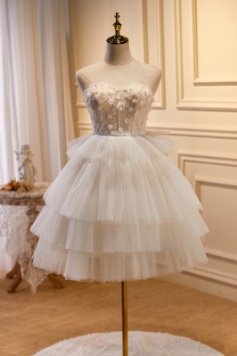 Ivory White Beaded-Flower...
