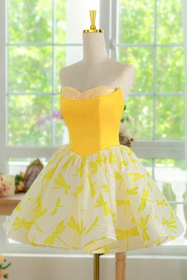 Cheery Yellow Prom Dress...