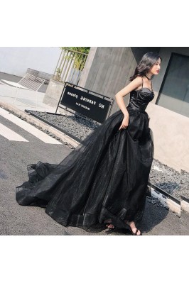 Black Floor-Length Ball...