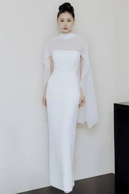 womens white semi formal dress Opaline | Black Crew-Neck Maxi Dress main image 0