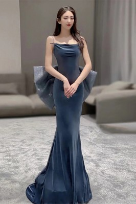 Dusty Blue Strapless...