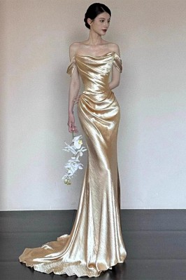 Gold Off-Shoulder...