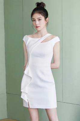 White Asymmetrical Cut-Out...