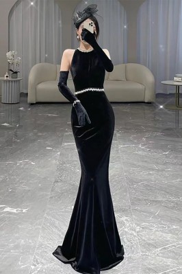 Black Velvet Sleeveless...