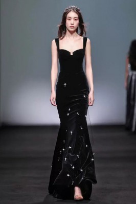 Black Velvet Sleeveless...