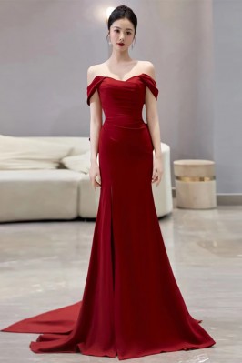 Red Off-Shoulder...