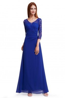 Celebrity Blue Cape Style Long Formal Dress - $116.56 #CK7151 - SheProm.com