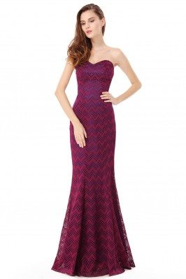 Sweetheart Lace Mermaid Long Prom Dress - EP08937RS