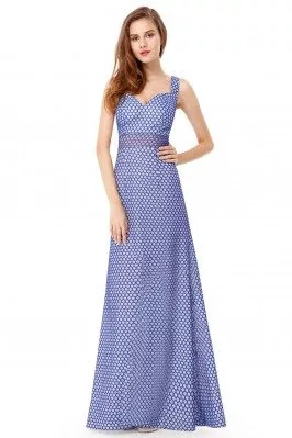 Royal Blue Sleeveless Long Party Dress - EP08961SB