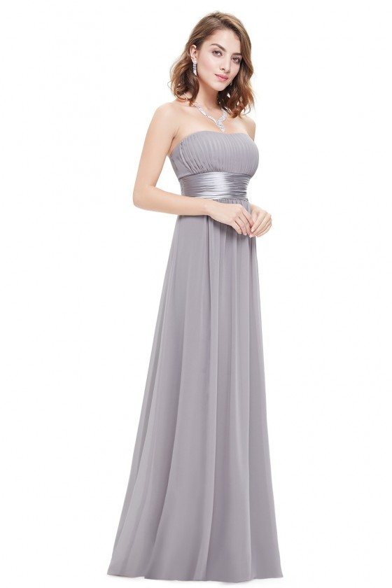 strapless ruched gown