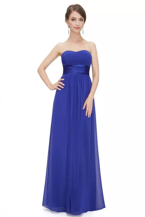 royal blue strapless