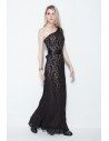 Long Lace One Shoulder Formal Dress - CK267