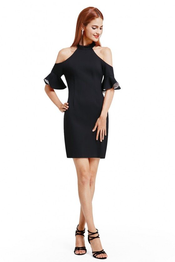 cold shoulder little black dress