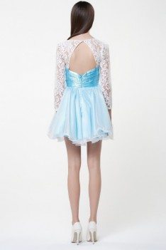Lace Long Sleeve Short Prom Dress - DK225