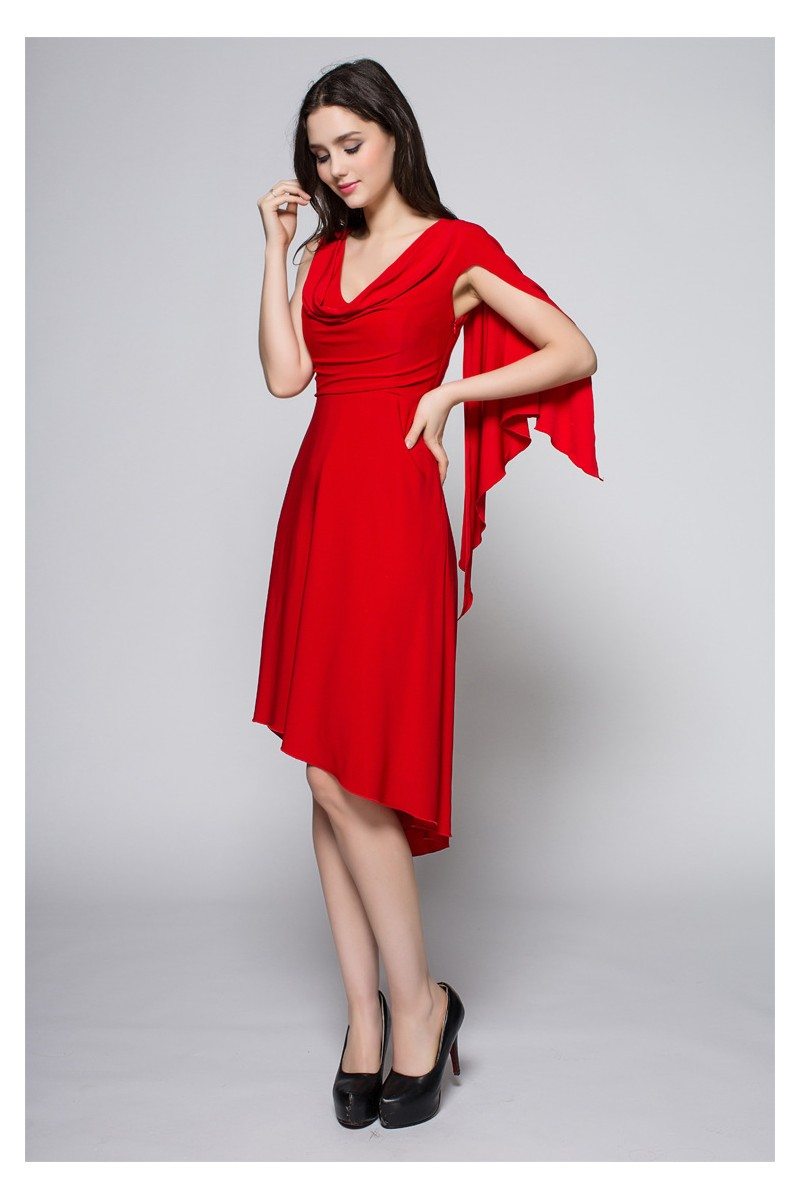 Little Red Sleeveless Short Dress - $68 #DK256 - SheProm.com
