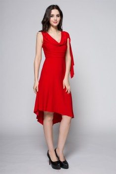 Little Red Sleeveless Short Dress - DK256