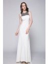 Celebrity Sequin And White Long Formal Dress - CK393
