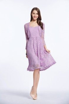 lilac lace dress and jacket