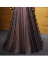 Vintage Off Shoulder Sleeved Formal Dress Long For Winter Party - AKE18184