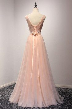 Unique Long Pink Homecoming Dress With Blue Florals For Curvy Girls - AKE18178