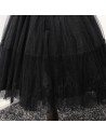 Simple Black Short Prom Gown Dress With Lace Straps - AKE18163