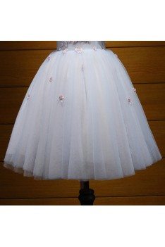 Cute Beaded Floral Homecoming Dress Short For Teens Girls 2018 - AKE18146