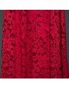 Modest Burgundy Full Lace Long Party Dress With Sleeves - MYX18032