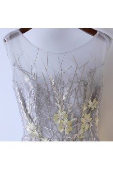 Unique Flower Lace Short Prom Party Dress A Line - MYX18069