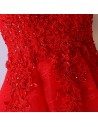 Gorgeous Short A Line Red Party Dress V-neck With Lace - MYX18106