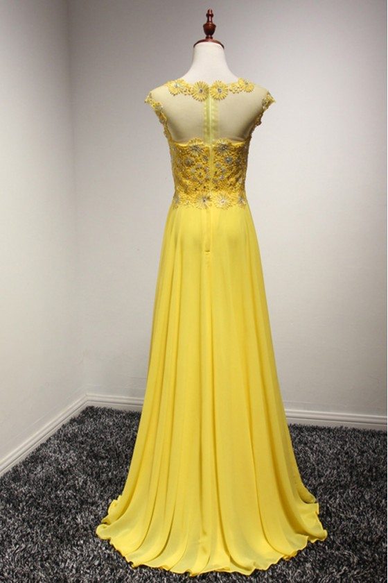 yellow flowy dress long