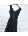 Classy Long Black Lace Formal Evening Dress Sleeveless - MYX18110