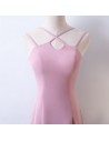 Simple Pink Tight Fitted Long Mermaid Prom Party Dress - MYX18124