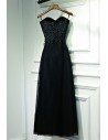 Classy Long Black Lace Formal Dress With Butterfly Sleeves - MYX18127