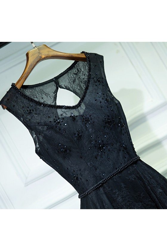 Formal Long Black Lace Cheap Prom Dress Sleeveless - $119.9 #MYX18128 ...