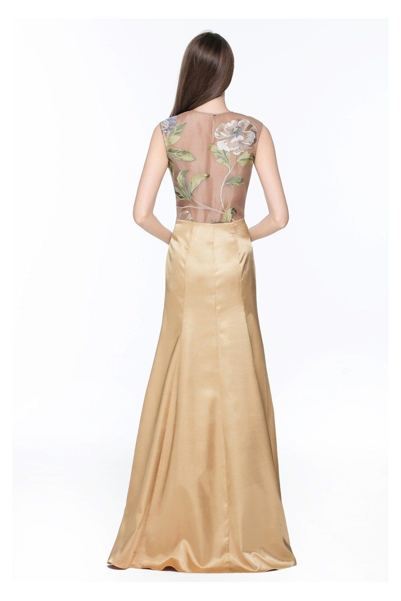 Sleeveless Embroidery Long Evening Gown - $99 #CK531 - SheProm.com