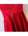 Classy Satin Burgundy Long Formal Dress With Asymmetrical Shoulder - MYX18154