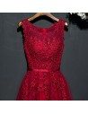 Short Lace Burgundy Lace Party Dress For Weddings - MYX18156