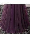 2018 Spring Long Purple Formal Dress Florals For Evening Party - AKE18089