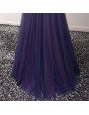 Beautiful Long Purple Prom Dress With Beading Top Off Shoulder Style - AKE18087