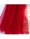 Burgundy Long A Line Formal Party Dress Sleeveless With Lace - MYX18204