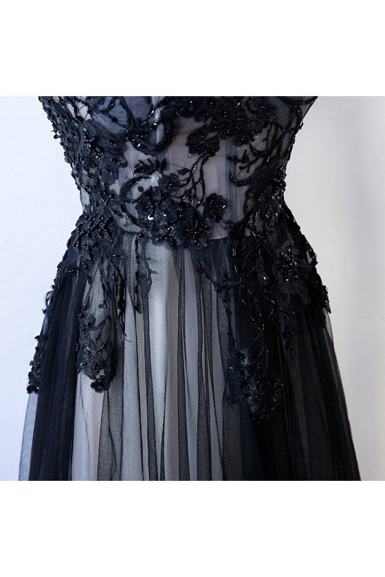 Strapless Sheath Long Black Prom Formal Dress With Corset Back - $118 # ...