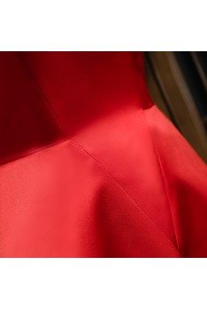 Simple Chic Off Shoulder Satin Short Party Dress For Weddings - MYX18237