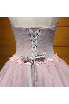 Cute Short Pink Beaded Homecoming Dress For Curvy Girls 2018 - AKE18067
