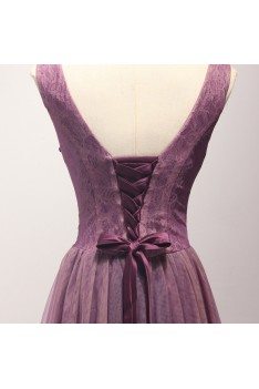 Gorgeous Long Purple Fitted Evening Dress With Sweetheart Beading Neck - AKE18040