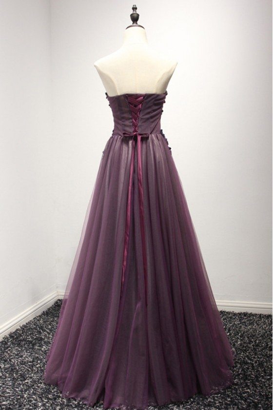 Purple Long Floral Prom Formal Dress In Long For 2018 - $149 #AKE18006 ...