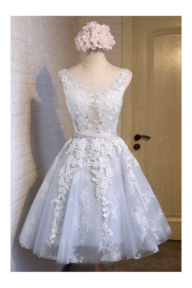 Cute Sleeveless Short Lace And Tulle Party Dress - $119.9 #MDS17024 ...