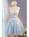 Cute Sleeveless Short Lace And Tulle Party Dress - MDS17024