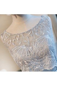 Unique Short Lace Sleeveless Party Dress A Line Satin Style - MDS17042