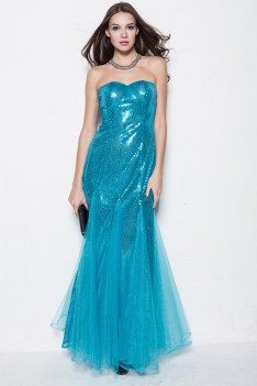 Sparkly Fitted Mermaid Long Party Dress