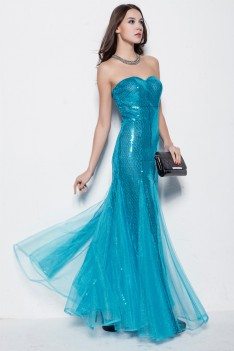 Sparkly Fitted Mermaid Long Party Dress - CK284